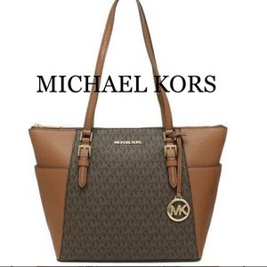 Michael Kors Charlotte Large Top-Zip Tote Bag